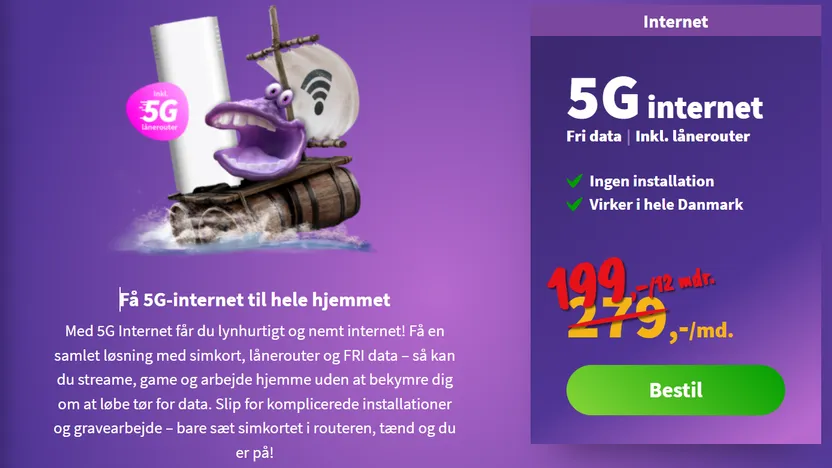5G internet tilbud: OiSTER giver næsten 1.000 kr. i rabat
